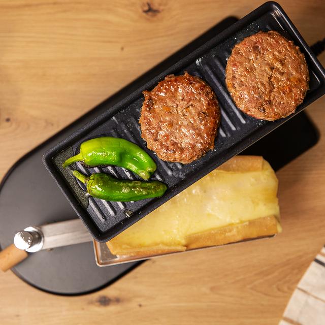Raclette grill Cheese&Grill 6000 Inox con elegante design in acciaio inox, griglia e piastra da 600 W