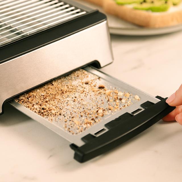 NiceSlice Inox 1000 W flacher Toaster mit drei Heizelementen für jede Brot- und Backwarenarten geeignet.