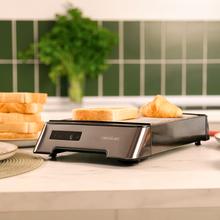 NiceSlice Touch Tostador plano horizontal de tres resistencias con 1000 W para todo tipo de pan o bollería y control táctil.