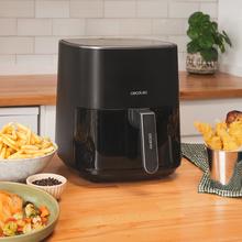 Friteuse à air Cecofry Fantastik 5000 Pack Friteuse diététique numérique de 1500 W avec une capacité de 5 L, finitions en acier inoxydable et pack d’accessoires.