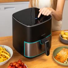 Friteuse à air Cecofry Fantastik Inox 5000 Pack Friteuse diététique numérique de 1500 W avec une capacité de 5 L, finitions en acier inoxydable et pack d’accessoires.