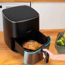 Cecofry Fantastik Inox 5500 Pack Freidora de aire sin aceite / Airfryer digital de 1500 W y 5,5 L. Diseño con acabados en acero inoxidable y paquete de accesorios.