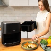 Cecofry Fantastik Inox 5500 Pack Freidora de aire sin aceite / Airfryer digital de 1500 W y 5,5 L. Diseño con acabados en acero inoxidable y paquete de accesorios.