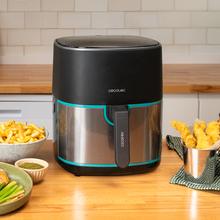 Cecofry Fantastik Inox 6500 Pack Freidora sin aceite airfryer digital de 1700 W y 6,5 L. Diseño con acabados en acero inoxidable y paquete de accesorios.