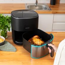 Cecotec Freidora de Aire sin Aceite de 6,5 L Cecofry Fantastik Inox 6500  Pack Air Fryer 1700 W, Acero Inox, 9 Menús, Tecnología Perfect Cook,  80-200gr