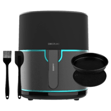 Fritadeira de ar Cecofry Fantastik Inox 6000 Pacote Fritadeira dietética digital de 1700 W, 6 l de capacidade, acabamentos em aço inoxidável e pacote de acessórios.