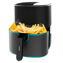 Fritadeira de ar Cecofry Fantastik Inox 6000 Pacote Fritadeira dietética digital de 1700 W, 6 l de capacidade, acabamentos em aço inoxidável e pacote de acessórios.