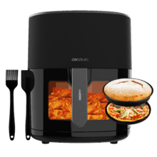 Fritadeira de ar Cecofry Fantastik Window 6000 Pacote Fritadeira dietética digital de 1700 W, 6 l de capacidade, janela de visualização para controlar as suas elaborações e pacote de acessórios.