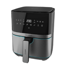 Friteuse à air chaud sans huile Cecofry Full InoxBlack 5500 Pro 5,5 L. 1 700 W, diététique et numérique, écran tactile, finitions en acier inoxydable, technologie PerfectCook, thermostat, 8 modes