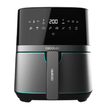 Friteuse à air chaud sans huile Cecofry Full InoxBlack 5500 Pro 5,5 L. 1 700 W, diététique et numérique, écran tactile, finitions en acier inoxydable, technologie PerfectCook, thermostat, 8 modes