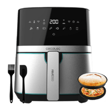 Cecofry Full Inox Pro 5500 con Accesorios Freidora sin aceite dietética airfryer de 5,5 L  y acabados en acero inoxidable oscurecido