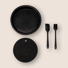 Cecofry Full InoxBlack 5500 Connected Pack Fritadeira digital sem óleo para airfryer, com acabamento em aço inoxidável enegrecido, sem óleo, área de cozedura de 5,5 L, tecnologia PerfectCook, APP e acessórios.