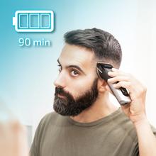 Tondeuse à cheveux Bamba PrecisionCare Titan avec batterie, écran et lames revêtues de titane.