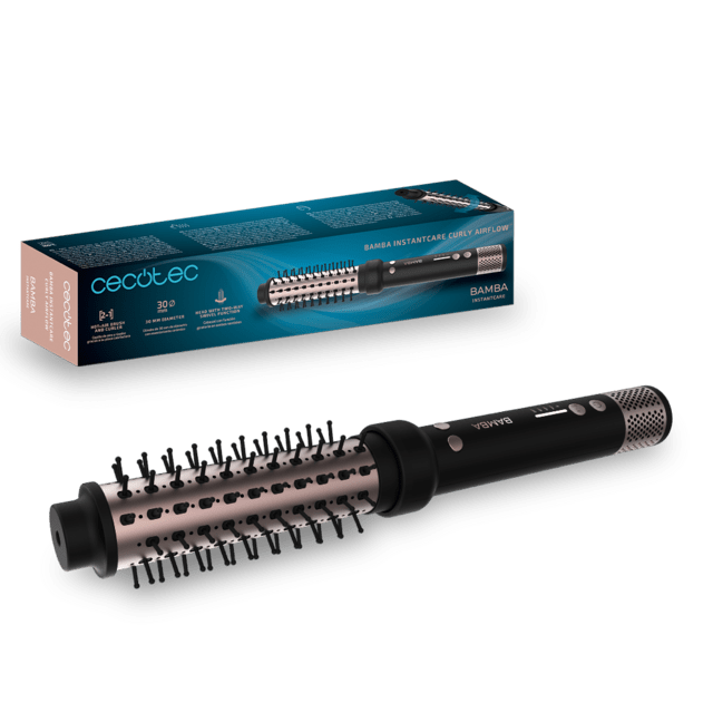 Cepillo rizador Cecotec Bamba InstantCare Curly AirFlow con caja