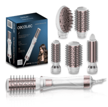 Cecotec CeramicCare 5in1 Pro Gyro Spazzola ad aria con rotazione e 5 testine intercambiabili.