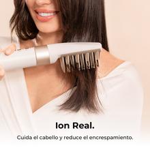 Bamba CeramicCare AirGlam W Cepillo de aire moldeador de pelo, secador, alisador y rizador multifunción 8 en 1 con tecnología Coanda que moldea, riza, peina, seca y elimina el efecto frizz. Con 3 velocidades, 3 temperaturas, y control inteligente del calor. Motor digital 1400 W de potencia y 110000 rpm.