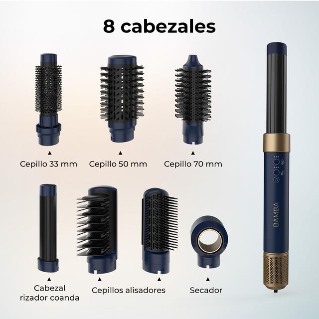 Bamba CeramicCare AirGlam X Cepillo de aire moldeador de pelo, secador,  alisador y rizador Cecotec