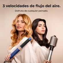 Bamba CeramicCare AirGlam X Cepillo de aire moldeador de pelo, secador, alisador y rizador multifunción 8 en 1 con tecnología Coanda que moldea, riza, peina, seca y elimina el efecto frizz. Con 3 velocidades, 3 temperaturas, y control inteligente del calor. Motor digital 1400 W de potencia y 110000 rpm.