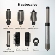 Bamba CeramicCare AirGlam Y Cepillo de aire moldeador de pelo, secador, alisador y rizador multifunción 8 en 1 con tecnología Coanda que moldea, riza, peina, seca y elimina el efecto frizz. Con 3 velocidades, 3 temperaturas, y control inteligente del calor. Motor digital 1400 W de potencia y 110000 rpm.