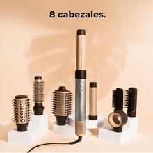 Moldeador - Cecotec Bamba CeramicCare AirGlam Original, Tecnología iónica,  6 en 1, 2 velocidades, 3 temperaturas, 6 accesorios, Rose Gold