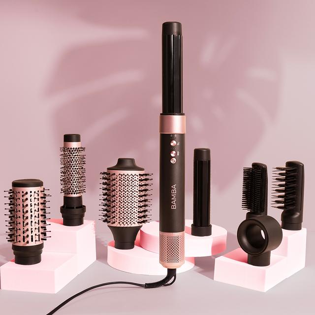 Moldeador AirGlam Black con accesorios intercambiables