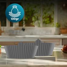 Cecofry Bucket Pack Accesories S Pack de 3 moules circulaires en silicone pour friteuses à air. 19x6 cm et 130 grammes chacun.