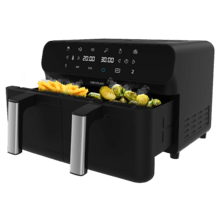 Cecofry Advance 9000 Fritadeira de ar digital com 9 L de capacidade e 2800 W de potência, dois cestos com temperatura dual.