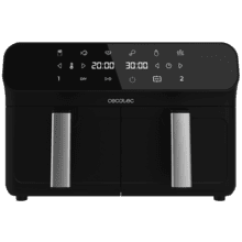 Cecofry Advance 9000 Fritadeira de ar digital com 9 L de capacidade e 2800 W de potência, dois cestos com temperatura dual.