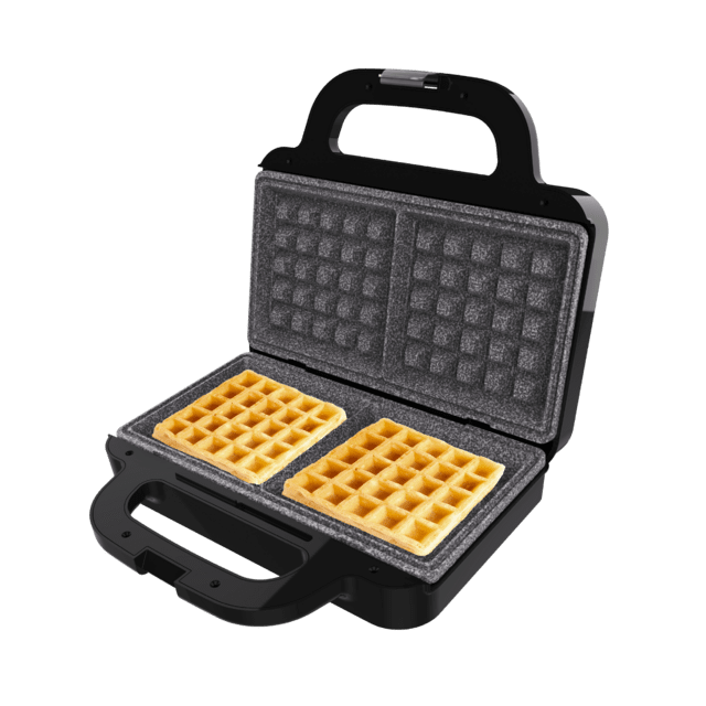 Rock'nToast Deep 3in1 Sandwichera grill gofrera con capacidad para dos sandwiches con rellenos generosos y 3 pares de placas desmontables.