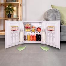 GrandCooler 20000 L SilentCompress White E Mini Frigorífico blanco, capacidad de 46 Litros, 48 cm de ancho y 48,7 cm de alto, puerta reversible, funcionamiento cíclico, clase energética E