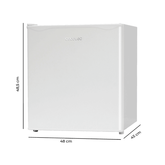 GrandCooler 20000 L SilentCompress White E Mini frigorifero, bianco, capacità 46 litri, larghezza 48 cm e altezza 48,7 cm, sportello reversibile, funzionamento ciclico, classe energetica E