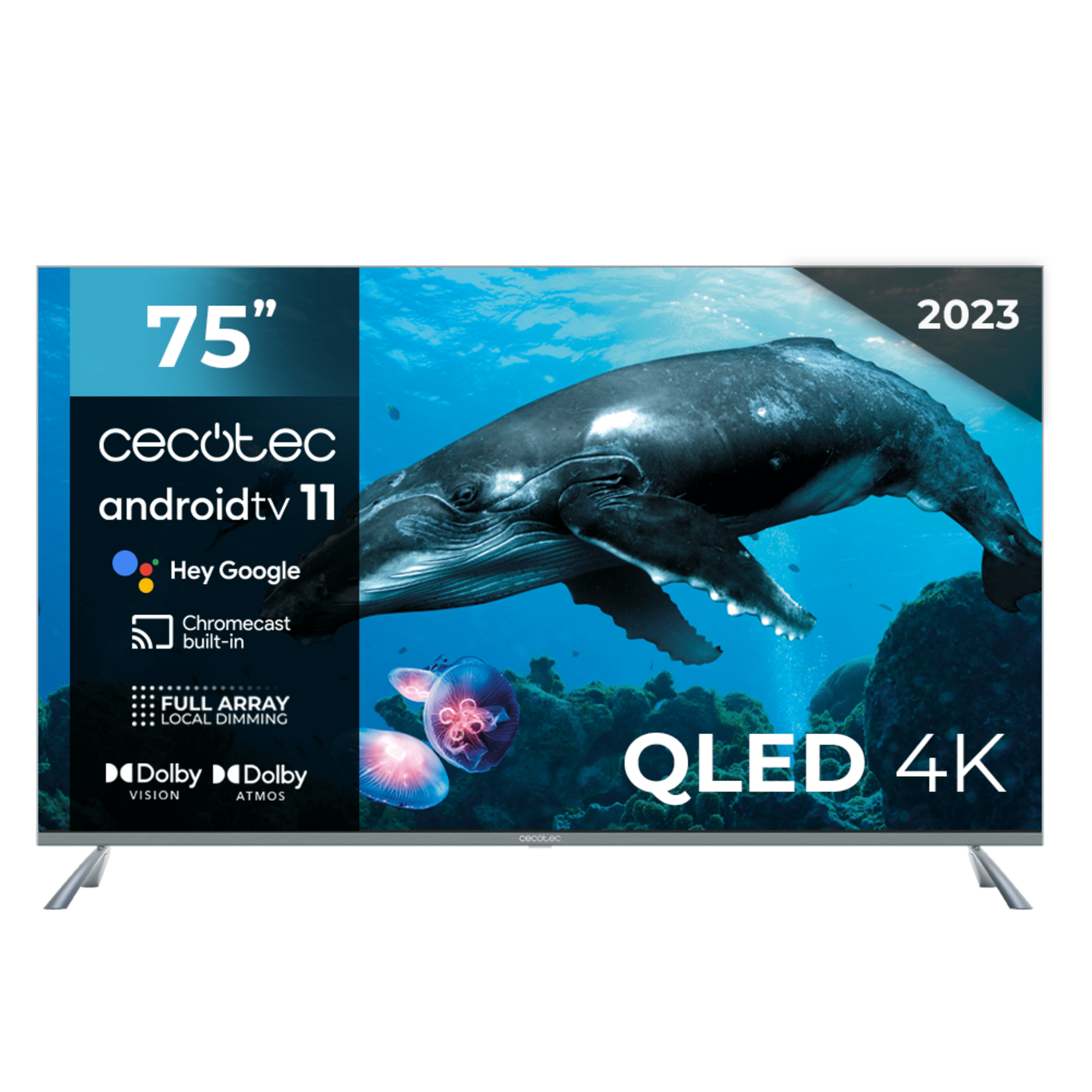 TV QLED V3+ series VQU30098+ Televisión QLED 98 Smart TV Cecotec