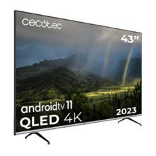 TV QLED V2 series VQU20043S Televisión QLED de 43" con resolución 4K UHD, sistema operativo Android TV 11, Asistente de voz de Google y Chromecast, sistema Dolby Vision & Atmos