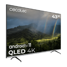 ‌TV QLED V2 Series VQU20043S TV QLED de 43" com resolução 4K UHD, sistema operativo Android TV 11, Google Voice Assitant e Chromecast, Sistema Dolby Vision & Atmos