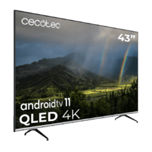 TV QLED V2 series VQU20043S Televisión QLED de 43" con resolución 4K UHD, sistema operativo Android TV 11, Asistente de voz de Google y Chromecast, sistema Dolby Vision & Atmos