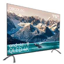 TV QLED V2 Series VQU20075S Televisión QLED de 75" con resolución 4K UHD, sistema operativo Android TV 11, Asistente de voz de Google y Chromecast, sistema Dolby Vision & Atmos.