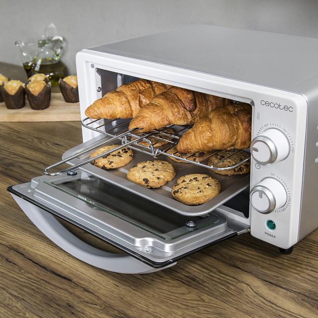 Bake&Toast 1090 White Mini forno elétrico multifunção. 10 litros de capacidade e porta com vidro duplo.