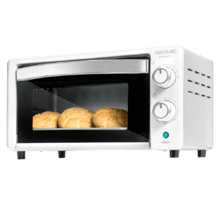 Bake&Toast 1090 White Horno tostador de sobremesa eléctrico multifunción, 10 litros de capacidad y puerta con doble cristal.