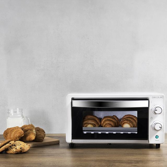 Bake&Toast 1090 White Mini forno elétrico multifunção. 10 litros de capacidade e porta com vidro duplo.
