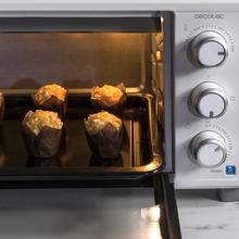 Bake&Toast 2300 White Horno tostador de sobremesa eléctrico multifunción, 23 litros de capacidad y puerta con doble cristal.