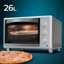 Bake&Toast 2600 White 4Pizza 26 Liter Umluft-Elektrobackofen mit speziellem Pizzastein und 6 verschiedenen Funktionen.