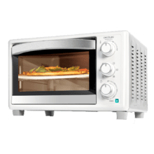 Bake&Toast 2600 White 4Pizza 26 Liter Umluft-Elektrobackofen mit speziellem Pizzastein und 6 verschiedenen Funktionen.
