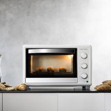 Bake&Toast 3090 Bianco Gyro Forni elettrici a convezione con girarrosto con capacità di 30 litri, 5 modalità e luce interna.