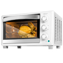 Mini-forno Bake&Toast 3090 White Gyro Mini-forno de convecção com espeto de 30 litros de capacidade, 5 modo e luz interior.