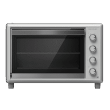 Bake&Toast 4600 White Gyro Mini-Forno com capacidade de 46 litros, 12 funções combináveis, alta potência de 2000 W e espeto rotativo.