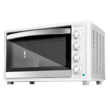 Bake&Toast 4600 White Gyro horno sobremesa con gran capacidad de 46 Litros, 12 funciones combinables, gran potencia de 2000W y rustidor giratorio.