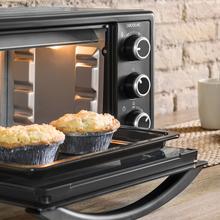 Bake&Toast 2300 Black Forno tostapane elettrico multifunzione da tavolo, capacità 23 litri e doppia porta in vetro.