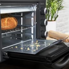 Bake&Toast 2600 Black 4PizzaMini-forno de convecção de 26 litros com pedra especial para pizzas e 6 funções diferentes.