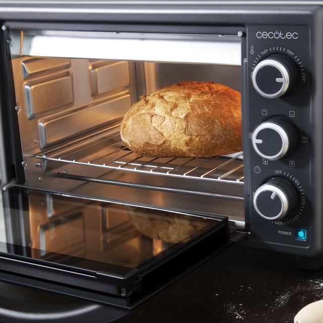Mini-four Bake&Toast 2600 Black 4Pizza Four à convection avec 26 L de capacité, pierre à pizza et 6 fonctions différentes.
