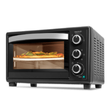 Bake&Toast 2600 Black 4Pizza Hornos eléctricos de convección de 26 litros con piedra especial para pizzas y 6 funciones diferentes.